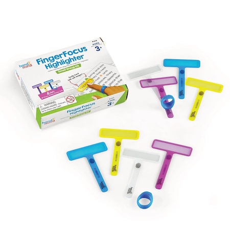 Hand2Mind FingerFocus Highlighter, Small Group Set, 6 Sets, 6PK 91496